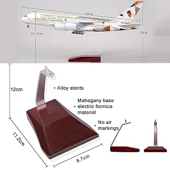 【新品】1/160 エティハド航空 エアバスA380 モデルプレーン 模型 1/160 Etihad Airlines Airbus A380 Airplane Model Resin